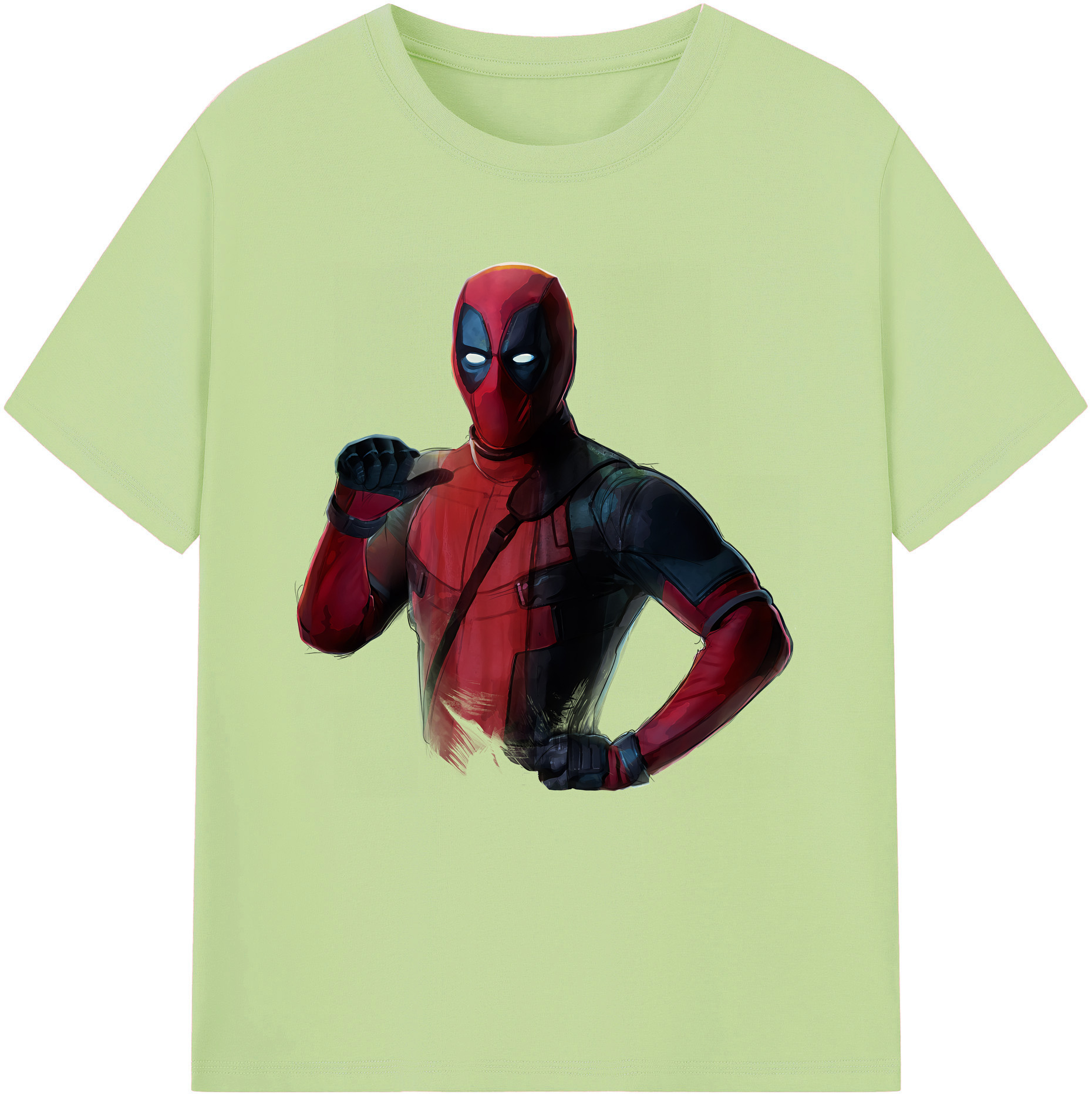 （画像用） Deadpool デッドプール 綿100％半袖Tシャツ（フロントプリント）